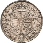⅔ Thaler - August of Sachsen-Weissenfels, Germany, 1669 reverse image