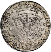 ⅔ Thaler - August of Sachsen-Weissenfels, Germany, 1669-1670 reverse image