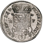 ⅔ Thaler - August of Sachsen-Weissenfels, Germany, 1675 reverse image