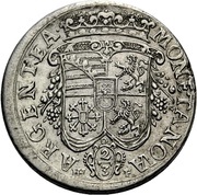 ⅔ Thaler - August of Sachsen-Weissenfels, Germany, 1676 reverse image