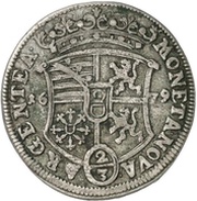 ⅔ Thaler - August of Sachsen-Weissenfels, Germany, 1679 reverse image