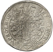 1 Thaler - Christian William of Brandenburg, Germany, 1611 reverse image