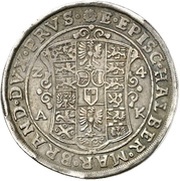 1 Thaler - Christian William of Brandenburg, Germany, 1624 reverse image