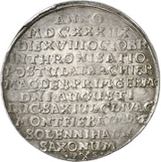 1 Thaler - August of Sachsen-Weissenfels Enthronement obverse image