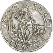 1 Thaler - August of Sachsen-Weissenfels Enthronement, Germany, 1638 reverse image