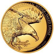 100 Dollars - Elizabeth II 6th Portrait - Australian Wedge-tailed Eagle - Gold Bullion Coin, Australia, 2020 reverse image