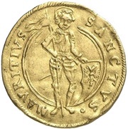 1 Ducat - August of Sachsen-Weissenfels Enthronement, Germany, 1638 reverse image