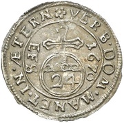 1 Groschen, Germany, 1670 reverse image