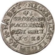 6 Groschen Emergency currency, Germany, 1629 reverse image