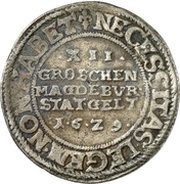 12 Groschen Emergency currency, Germany, 1629 reverse image