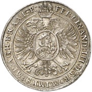 ½ Thaler, Germany, 1639 reverse image