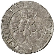 1 Gulden Siege issue, Germany, 1551 reverse image