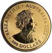 100 Dollars - Elizabeth II 6th Portrait - Sumatran Tiger - Gold Bullion Coin obverse image