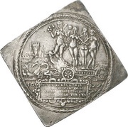 1 Thaler Schautaler / Hurenkarrentaler; Klippe, Germany, 1622 reverse image