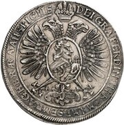 1 Thaler Reconstruction of the City, Germany, 1638 reverse image