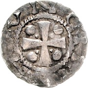 Denier - Willigis and emperor Otto III, Germany, 996-1002 reverse image