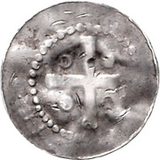 Denier - Bardo Erfurt mint, Germany, 1031-1051 reverse image