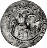 Denier Bracteate - Adalbert I of Saarbrücken, Germany, 1111-1137 reverse image