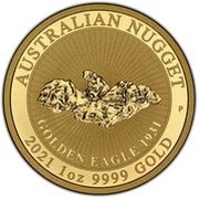 100 Dollars - Elizabeth II 6th Portrait - Golden Eagle, Australia, 2021 reverse image