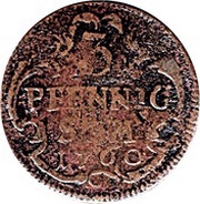 3 Pfennig - John Frederick Charles of Ostein, Germany, 1760-1761 reverse image