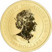 100 Dollars - Elizabeth II 6th Portrait - Australian Swan - Gold Bullion Coin obverse image