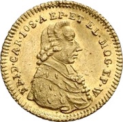 1 Kreuzer - Frederick Charles Joseph of Erthal Gold pattern strike obverse image