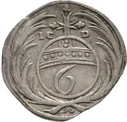 6 Pfennig - Damian Hartard of the Leyen Zwitter Prägung, Germany, 1676 reverse image