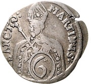 6 Pfennig - Damian Hartard of the Leyen, Germany, 1677 reverse image