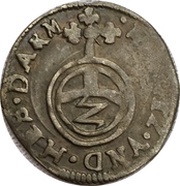 2 Kreuzers Joint coinage with Hessen-Darmstadt, Germany, 1632-1639 reverse image