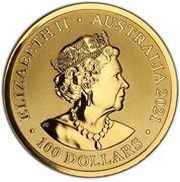 100 Dollars - Elizabeth II 6th Portrait - Cheetah - Gold Bullion Coin obverse image