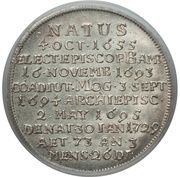 3 Kreuzers - Lothair Francis of Schönborn Death, Germany, 1729 reverse image