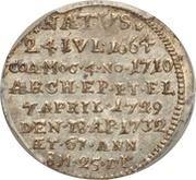 1 Groschen - Francis Louis Death of Francis Louis, Germany, 1732 reverse image