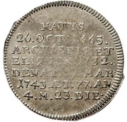 1 Groschen "Sterbegroschen" - Philip Charles of Eltz-Kempenich Death, Germany, 1743 reverse image