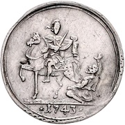 ¼ Thaler "¼ Schautaler" - Sede Vacante, Germany, 1743 reverse image