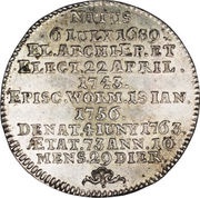 ¼ Thaler - Emmerich Joseph of Breidbach-Bürresheim, Germany, 1763 reverse image