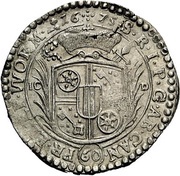 60 Kreuzer "Sortengulden" - Damian Hartard of the Leyen, Germany, 1675 reverse image