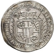 60 Kreuzer "Sortengulden" - Damian Hartard of the Leyen, Germany, 1675-1676 reverse image