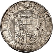 60 Kreuzer - Charles Henry of Metternich-Winneburg Sortengulden, Germany, 1679 reverse image