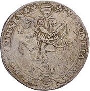1 Thaler - Daniel Brendel of Homburg Bettlertaler, Germany, 1571 reverse image