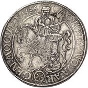 1 Thaler - Wolfgang of Dalberg Bettlertaler, Germany, 1586 reverse image