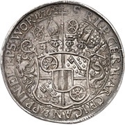 1 Thaler - Damian Hartard of the Leyen, Germany, 1676 reverse image