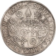 1 Thaler - Anselm Francis of Ingelheim, Germany, 1680-1682 reverse image