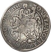 2 Thalers - Wolfgang of Dalberg Bettlertaler, Germany, 1586 reverse image