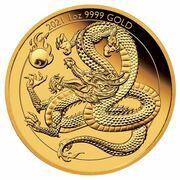 100 Dollars - Elizabeth II 6th Portrait - Dragon, Australia, 2021 reverse image