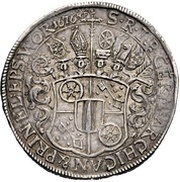 2 Thalers - Damian Hartard of the Leyen, Germany, 1676 reverse image