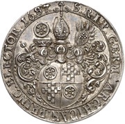 2 Thalers - Anselm Francis of Ingelheim, Germany, 1687 reverse image