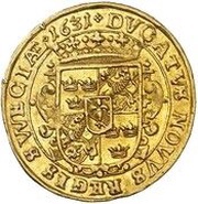 1 Ducat - Gustavus Adolphus II, Germany, 1631 reverse image