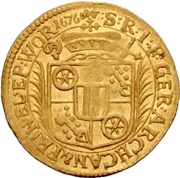 1 Ducat - Damian Hartard of the Leyen, Germany, 1676 reverse image