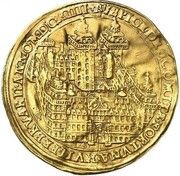 2½ Goldgulden - John Schweickhardt of Kronberg Aschaffenburg castle, Germany, 1614 reverse image