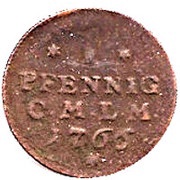 1 Pfennig - Emmerich Joseph of Breidbach-Bürresheim reverse image